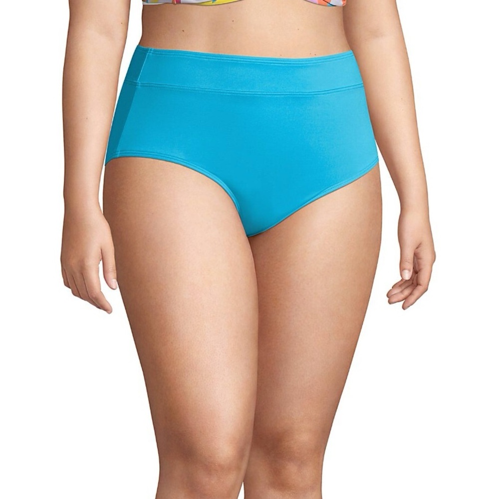 LANDS’ END plus size high waist 20W tummy control full coverage swim bottom NWT